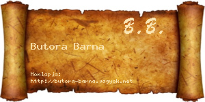 Butora Barna névjegykártya